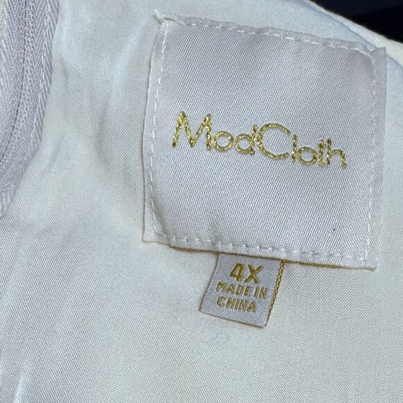 ModCloth Buttercup Belle Lace Sleeve Fairy Whimsy Romantic Cream Boho Dress 4X - Picture 9 of 16